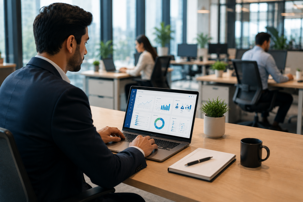 Lead management dashboard for tracking enquiries and sales opportunities