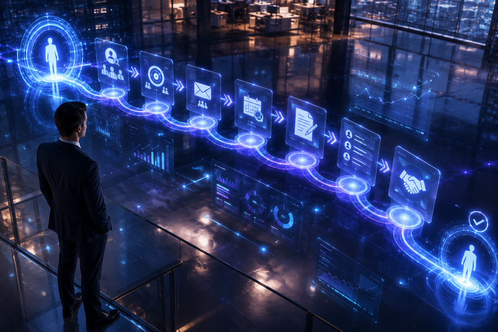 Sales automation workflow using CRMs tools for faster follow-ups