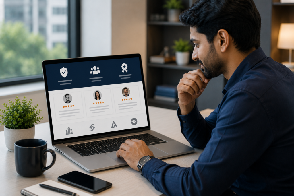 Trust signals help visitors feel confident before contacting your business.