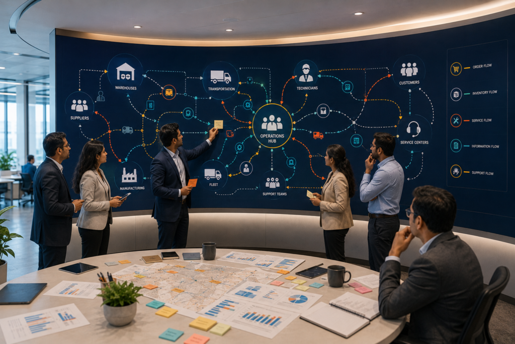 ERP platforms help logistics and service businesses manage teams and workflows