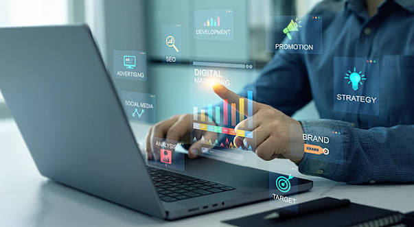 A strong digital marketing strategy helps businesses track traffic, leads, campaigns, and conversions.